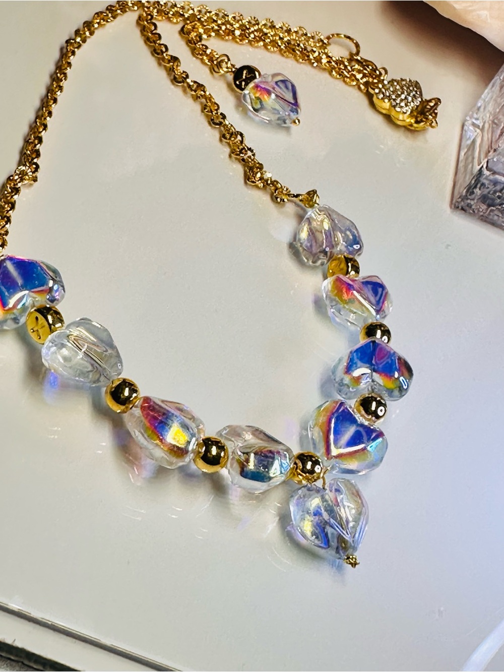 HEART GLASS BEADS Necklace - Women Jewelry